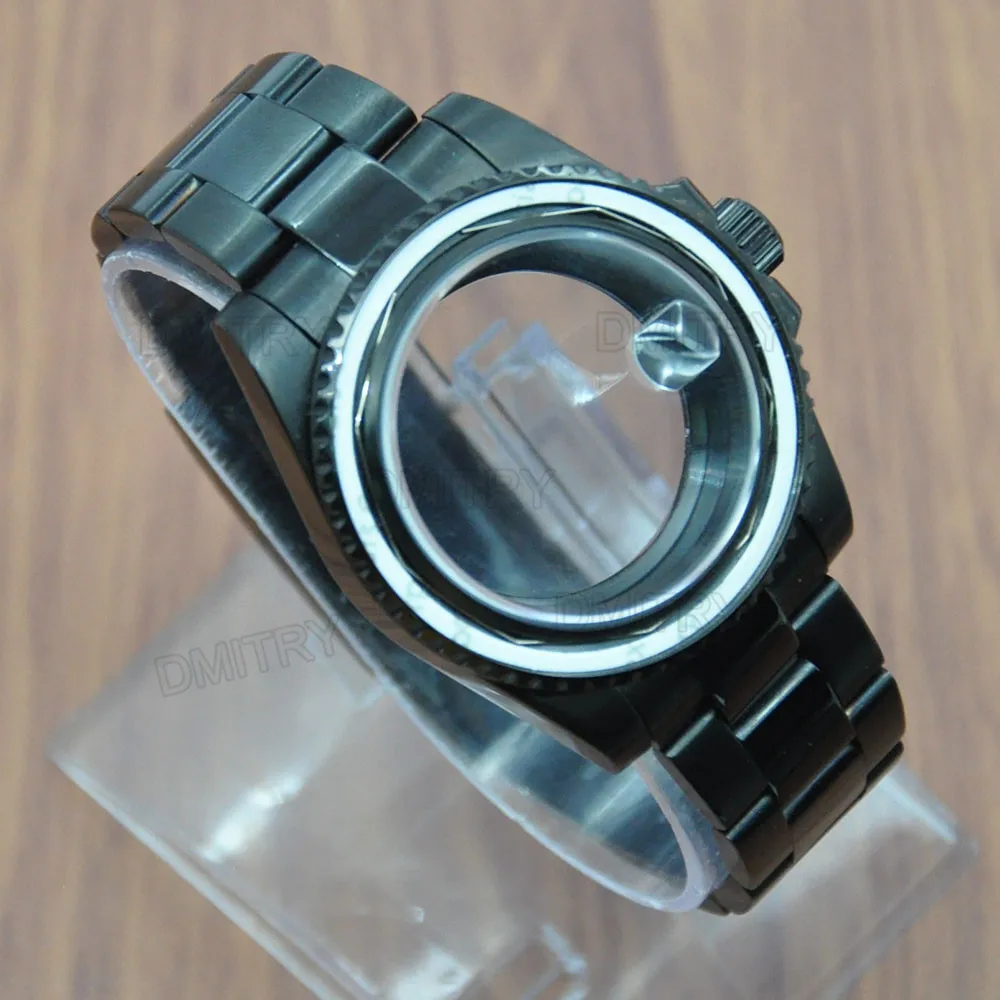 40 mm brez lupo Primeru Sapphire Kristalno Srebro Watch Primerih fit NH35 NH36 ETA2836 Miyota 82 Serije Avtomatsko gibanje