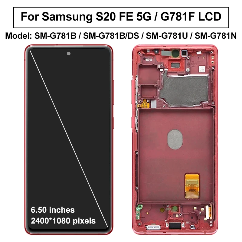 Originalni Samsung Galaxy S20 FE 4G Zaslon S20 Lite LCD G780, Zaslon na Dotik, Računalnike, Zamenjava Za Galaxy S20 FE 5G Zaslon