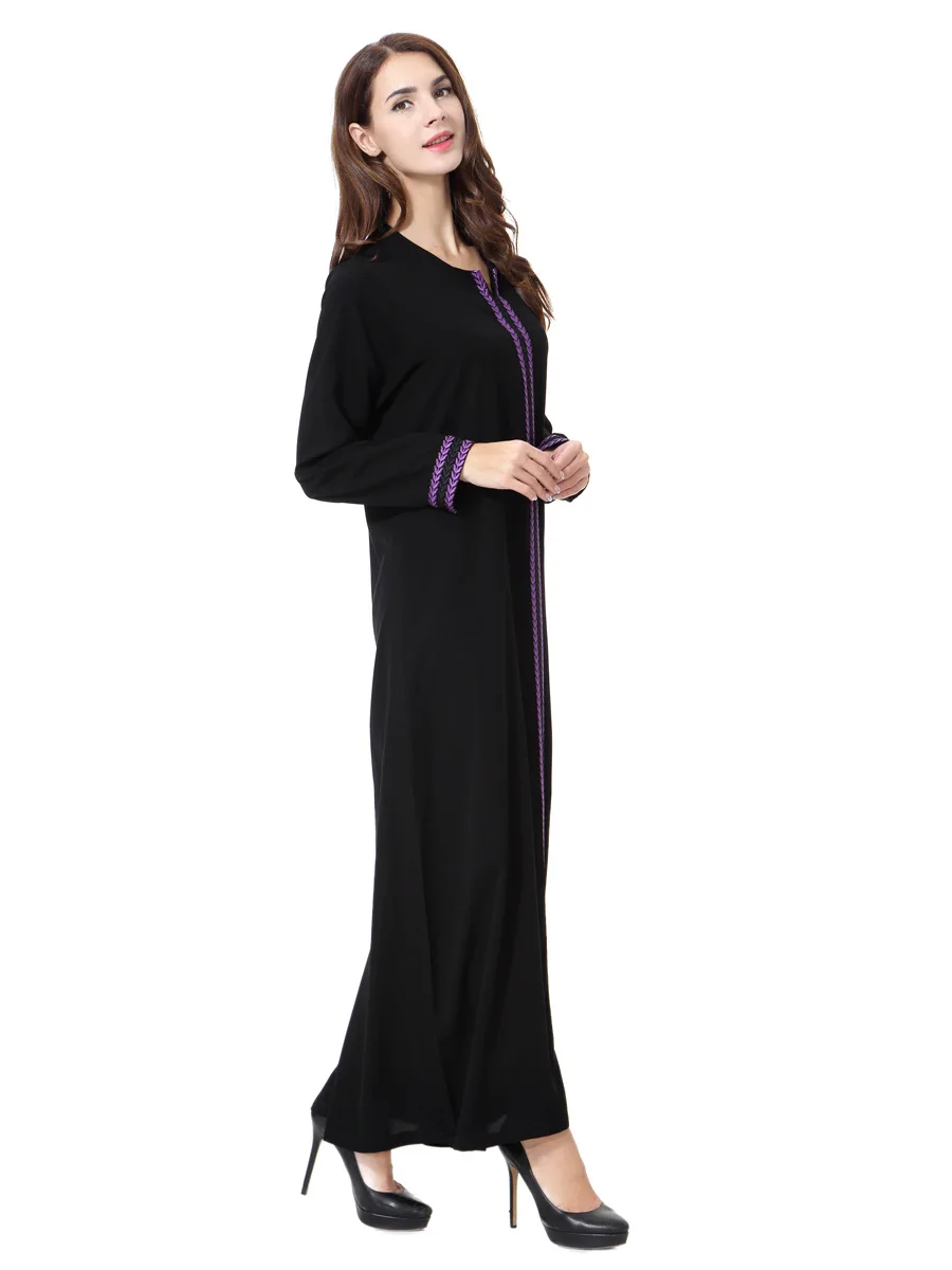Perilo muslimanske ženske robe oblačenja nov modni arabskega bližnjega vzhoda ženske elegantne dubaj turški dolg rokav obleka Islamska oblačila