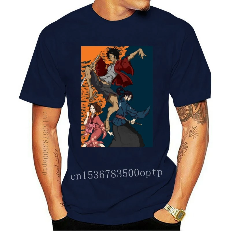 Blagovno znamko T-Shirt Moški 2020 Moda Krog Vratu Samurai Champloo Anime TV Show Plakat Kul Fan T ShirtSummer T-Shirt