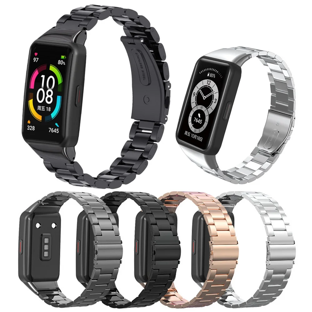 Iz nerjavečega jekla, jermenčki Za Huawei Honor 6 smart watchband Zamenjava Zapestnica za Huawei band 6 dodatna Oprema Correa