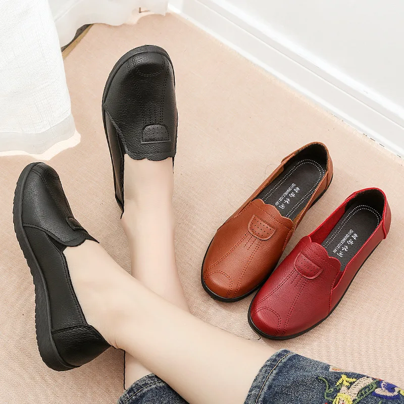 CEYANEAO Ženske čevlje PU usnje, usnjeni čevlji za ženske mehko moccasins Moccasin Ženska Oxford čevlji čipke-up priložnostne usnje ravno čevlji