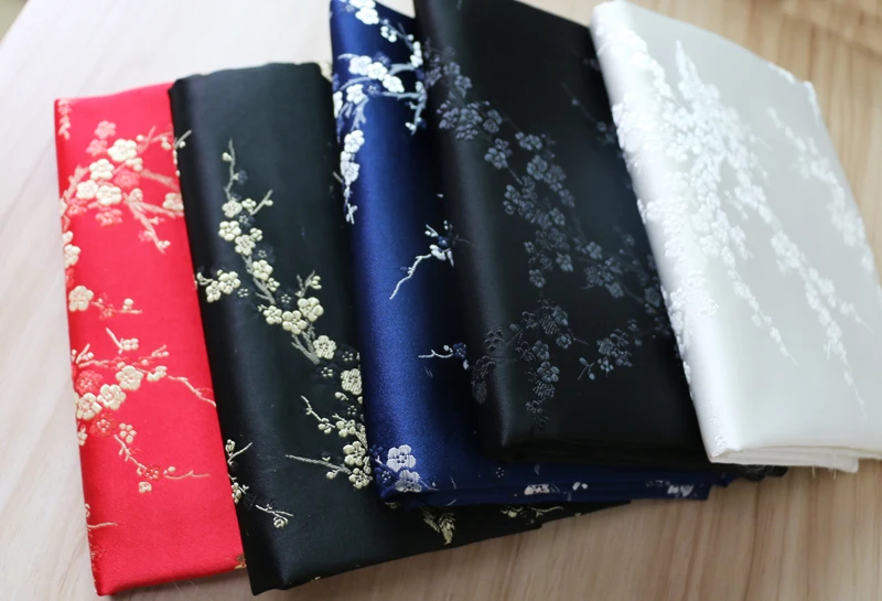 100cm*75 cm Kitajski slive cvetlični Brocado Tekstilni Material Za Oblačila Ročno Brocade Viskoza Tkanine