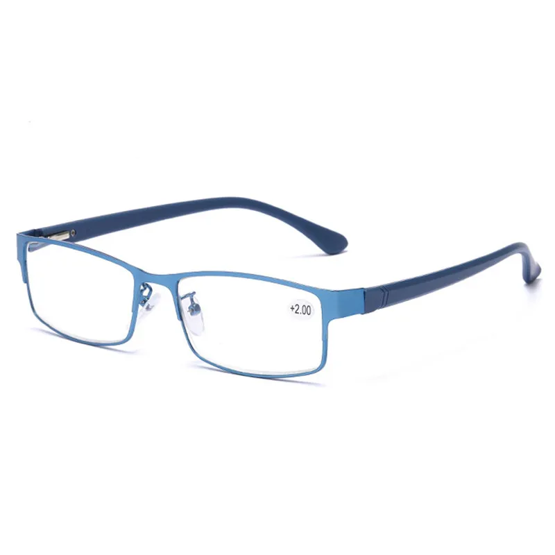 Ahora TR90 Kovinskih Kvadratnih Moških Poslovnih Obravnavi Očala za Bralec Preprosto Presbyopic Očala Z Dioptrije +1.0 1.5 2.0 2.5 3.0 3.5