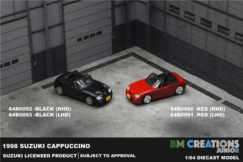 BM Stvaritve 1:64 Suzuki 1998 Cappuccino Diecast Model Avtomobila