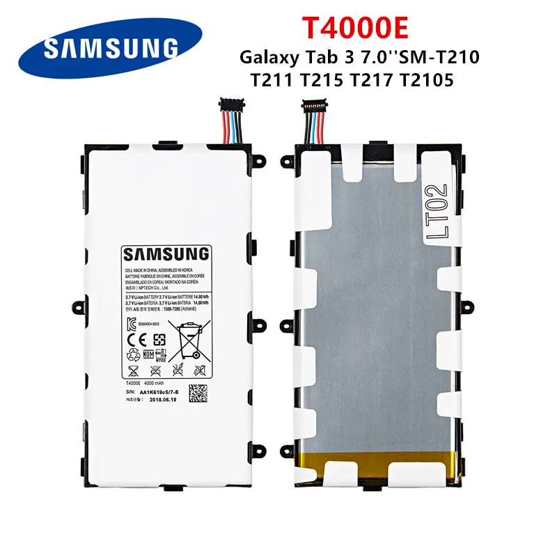 Originalni SAMSUNG Tablični T4000E Baterija 4000 mah Za Samsung Galaxy Tab 3 7.0