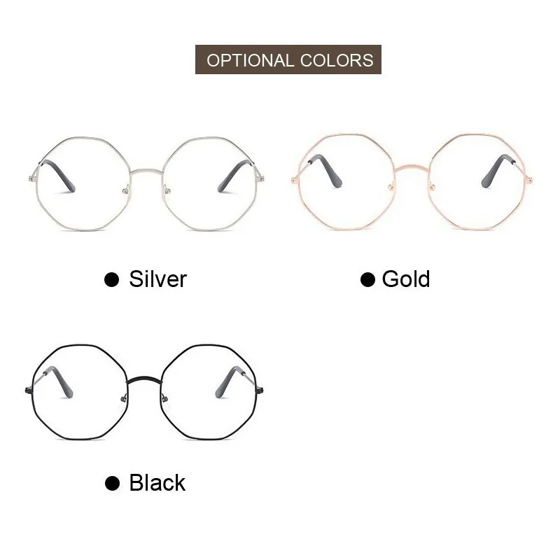 Moda Vintage Retro Kovinski Okvir Jasno, Leče Očala Nerd Geek Očala Očala Prevelik Krog Krog Eye Glasses Pregleden