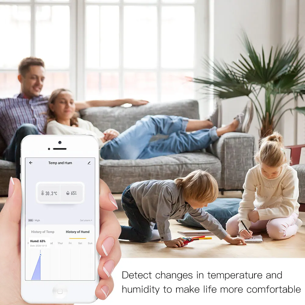 MoesHouse Tuya Smart ZigBee Smart Temperature In Vlažnosti Tipalo Baterijsko Varnosti Z Tuya Smart Življenje App Alexa