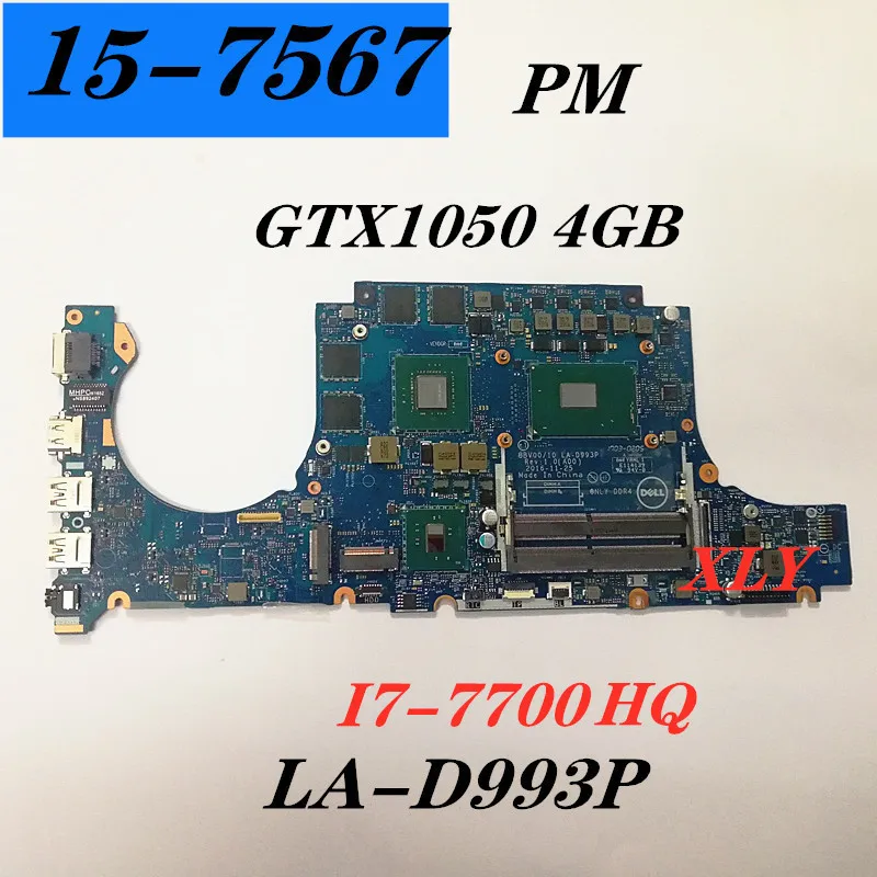 I7-7700HQ GTX1050 4 GB za DELL Inspiron 15 7467 7567 motherboard BBV00/10 TL-D993P Skupaj preizkusite brezplačna dostava