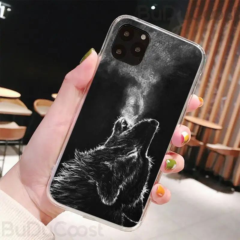 Jezni živali Beli Sneg Wolf Primeru Telefon Za Iphone 12 11 Pro11 12max Pro Max X 8 7 6 6S Plus 5 5S SE Cass