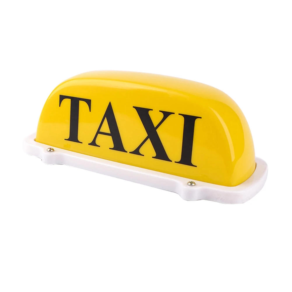 Taxi Cab Vrh Strehe Prijavite Svetloba Svetilke Magnetni Osnove Plastika Bela lučka 12V
