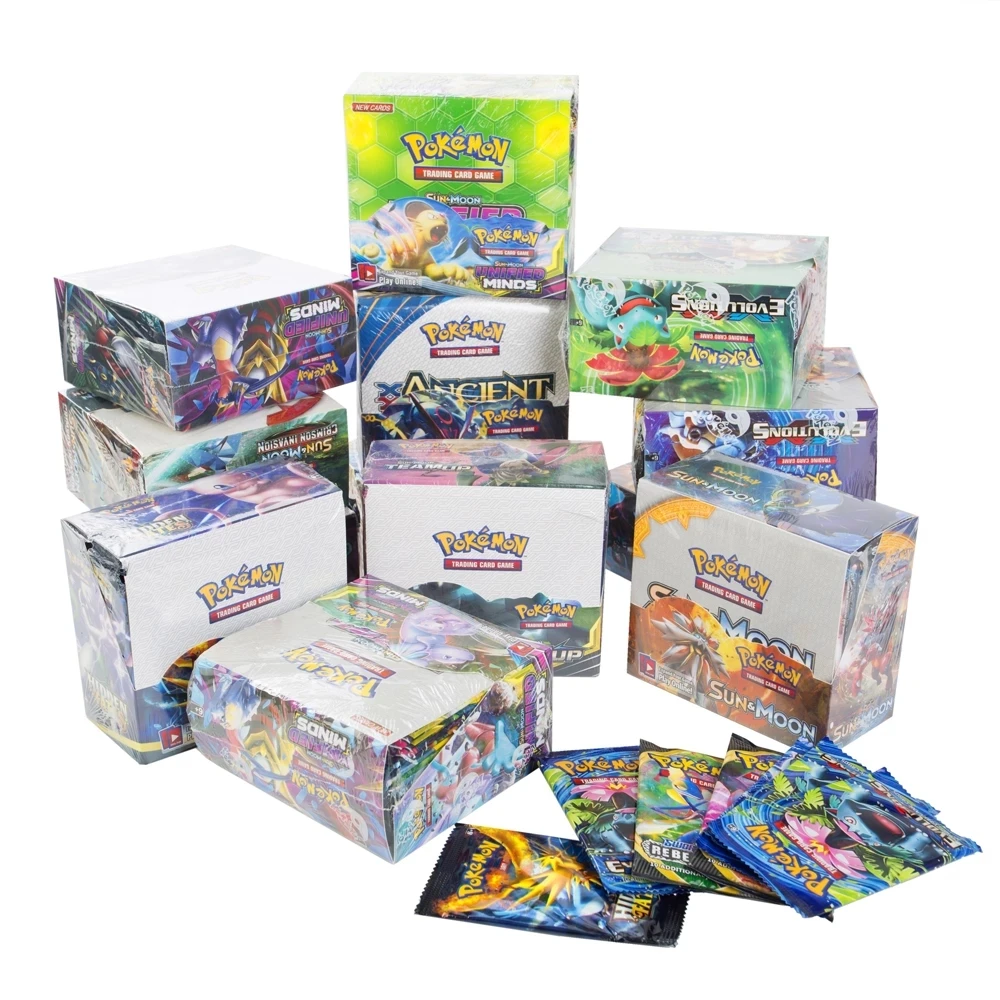324Pcs/Box Pokemon angleški Booster Kartice Meč, Ščit Kartice carte pokemon Najnovejši Sun&Luna Razvoja Booster Trading Card Igrače