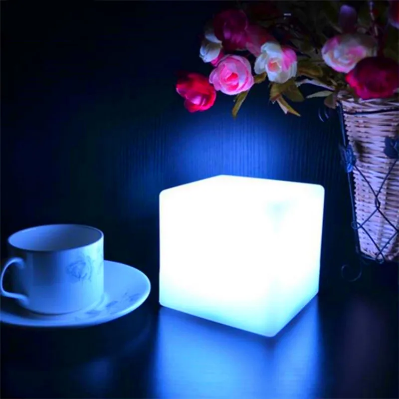 Zunanji Nepremočljiva USB Polnjenje Polnilne Barva Spreminja, LED Cube prostor za Sedenje Vrtne Luči Krajine Svetilko z Daljinskim upravljalnikom za Stranke