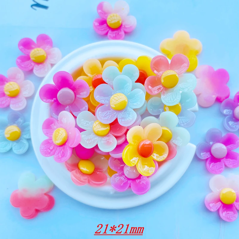10 Lep Mešani Jelly Cvet Smolo Dekorativni Obrti Ravnim Dnom Konveksna Album Kawai DIY Okraskov Pribor 090