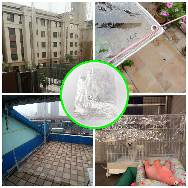 Thickness0.3mm Prozorno PVC Rainproof Krpo Balkon Bonsaj Sočna Rastlin Toplo Ponjav Pet Dog House Kritje Nepremočljiva
