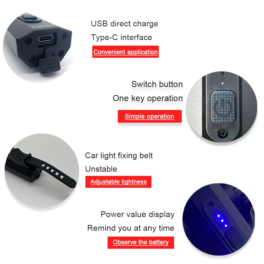 Kolo Lahka Nepremočljiva Kolo Svetlobe USB Polnilne Prostem MTB Kolesarske Svetilke Z Močjo Banka Smerniki Kolesarske Opreme