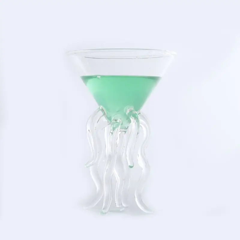 Hobotnica Cocktail Steklo, Prozorno Meduze Steklene Skodelice Soka Stekla 35ED