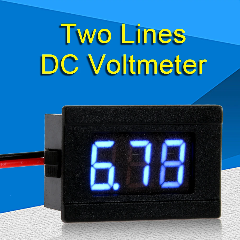 0.36 palčni LED Digitalni Voltmeter DC 4.5-30V Dve Vrstici Volt Meter