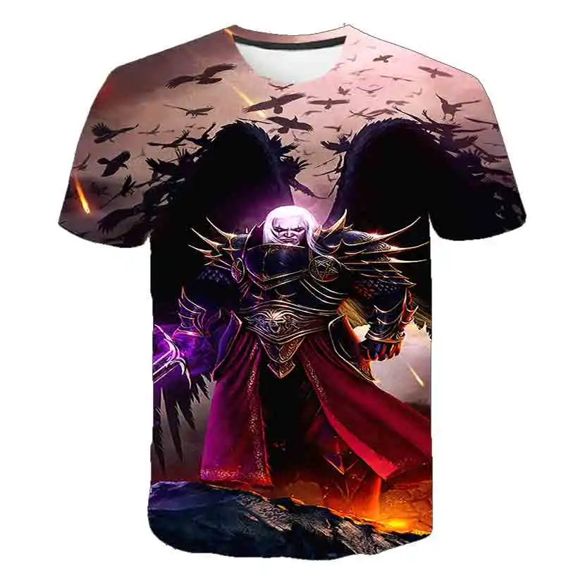 Angel Grafični 3D T-shirt natisnjeni moški ženske majice poletje Temno Priložnostne Vrhovi Tees Hip Hop Pari Ulične T shirt Za Moške