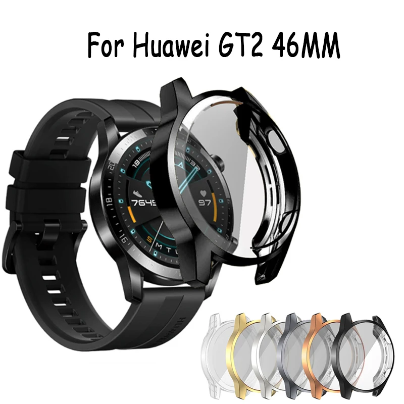 Polno Kritje Watch Primeru Za Huawei Watch GT 2 GT2 46mm Shockproof Zaščitnik Primerih Pametne Ure Pribor TPU Zaščitna Funda