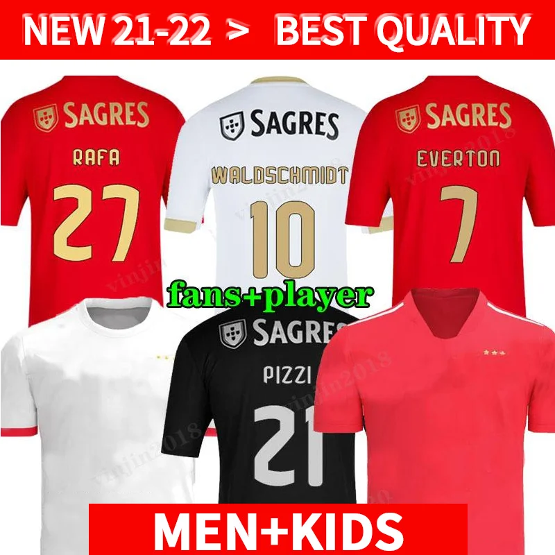 Benfica Nogometni Dres ekipe 20 21 22 SEFEROVIC 2021 2122 nogometno majico PIZZI WALDSCHMIDT DARWIN moških otroci komplet otroški