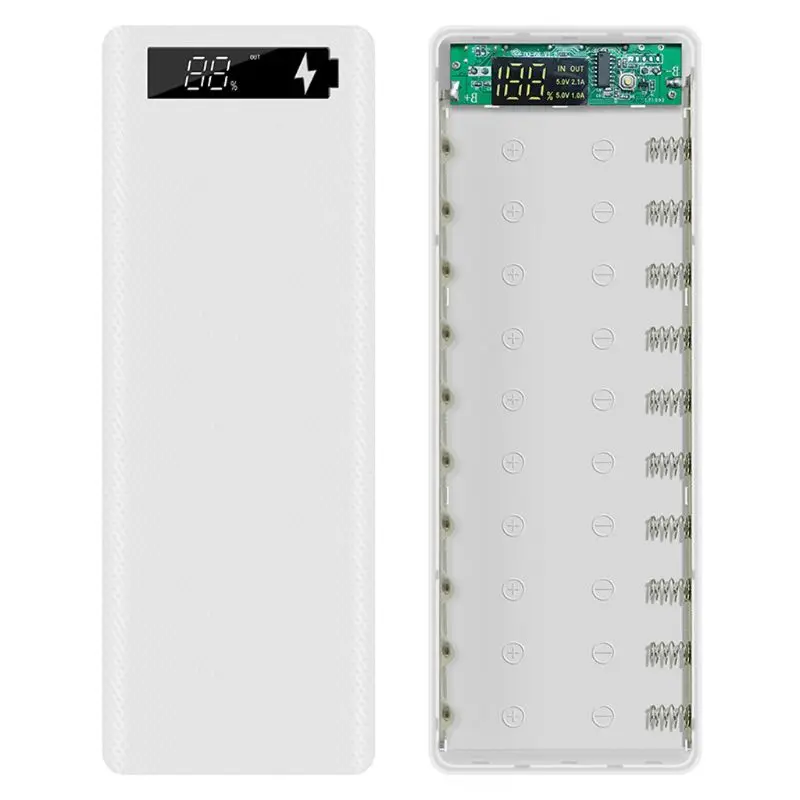 LCD-Zaslon DIY 10x18650 Baterije Primeru Power Shell Banke Polnilnik Polje Dodatki