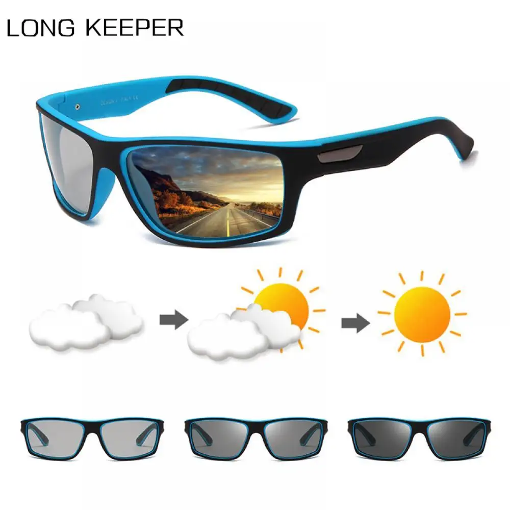 LongKeeper Polarizirana Photochromic Sončna Očala Za Moške Spremenite Barvo Vožnjo Sončna Očala Moški Letnik Črna Športna Očala Očala