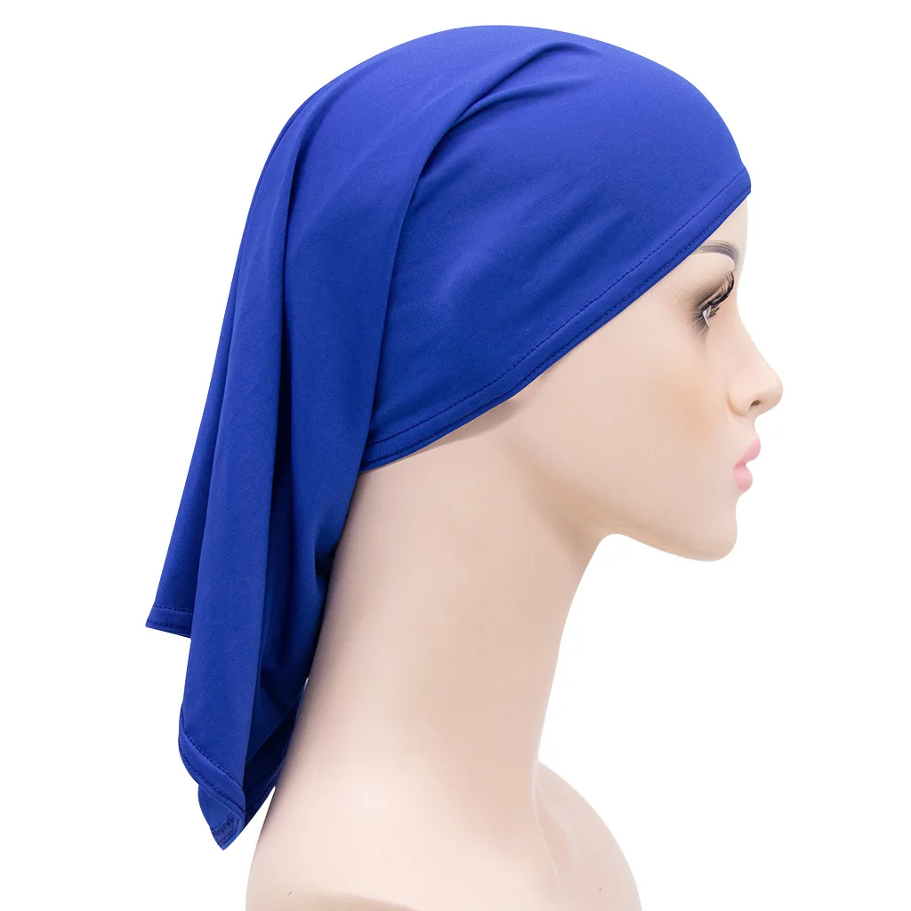 2021 Muslimanskih Moda Pod Šal Stretch Jersey Notranje Hijabs Krog Spredaj Pod Hidžab Kape Islamske Ženske Turban Bonnet