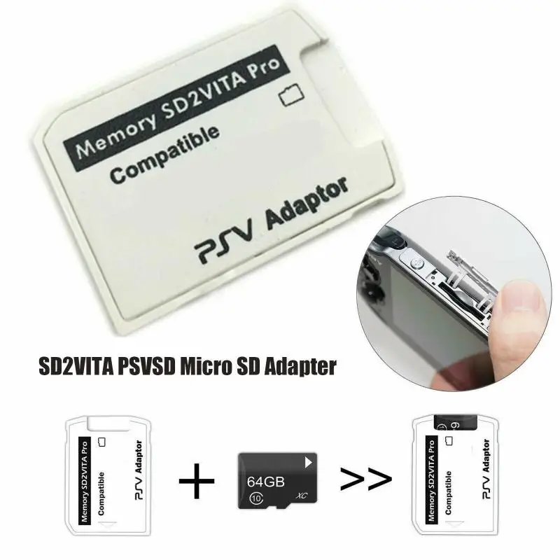 1pc popolnoma Nova In Visoke Kakovosti V5.0 SD2VITA PSVSD Pro Adapter Za sistem PS Vita Henkaku 3.60 Micro SD Memory Card