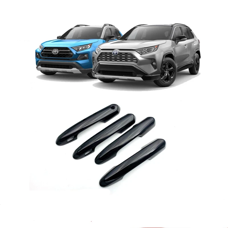Zunanje kljuke Kritje Skp Nalepke Za Toyota RAV4 RAV 4 2019 2020 Avto Dodatki Styling Piano Black