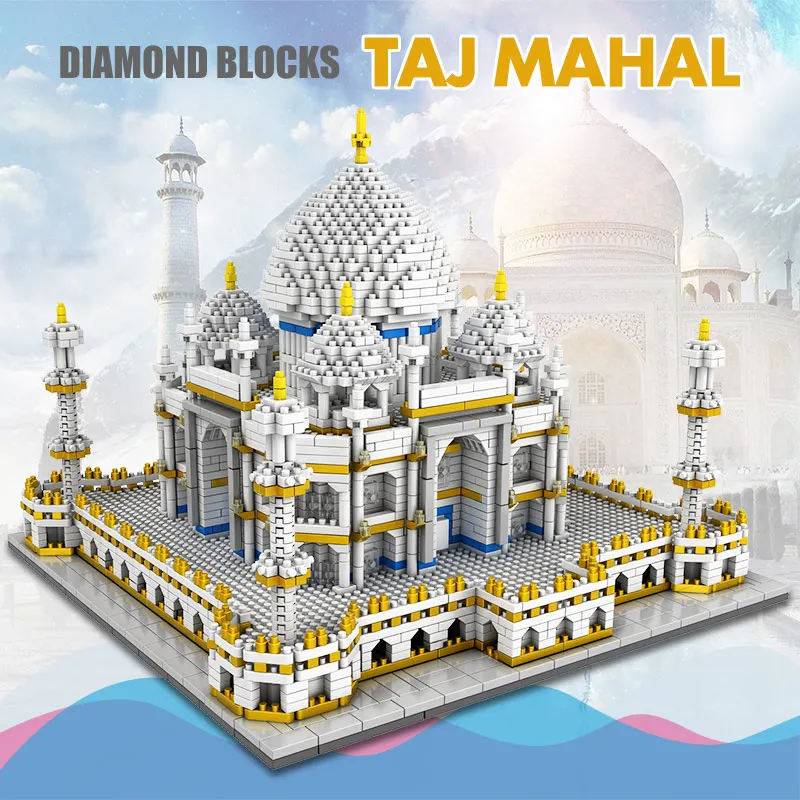 3950Pcs Igrače za Otroke Ustvarjalca Mini Bloki Svetovno Znane Arhitekture Taj Mahal 3D Model gradniki Izobraževalne Opeke Darila