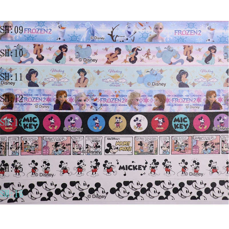 15mmx5m Disney Princesa Mickey Minnie Papirni Trak, Lepilni Trak, DIY Dekorativni Lepilni Trak, Tiskovine Maskiranje Trakovi Dobave
