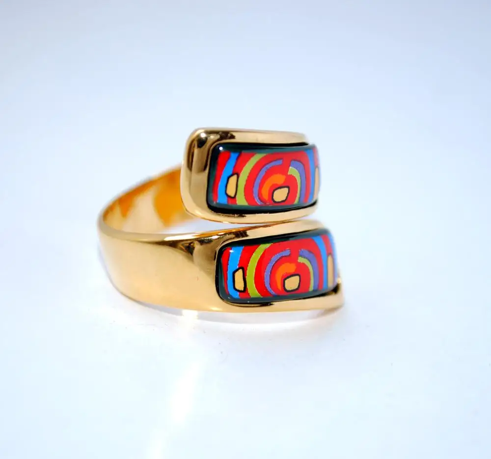 Cloisonne emajl krog modni nakit prstan brezplačna dostava