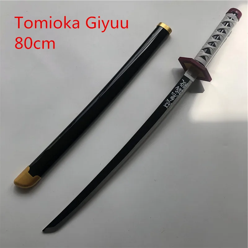 80 cm Kimetsu ne Yaiba Meč Orožje Demon Slayer Agatsuma Zenitsu Tsuyuri Kanawo Cosplay Meč Ninja Nož lesa Orožje Prop