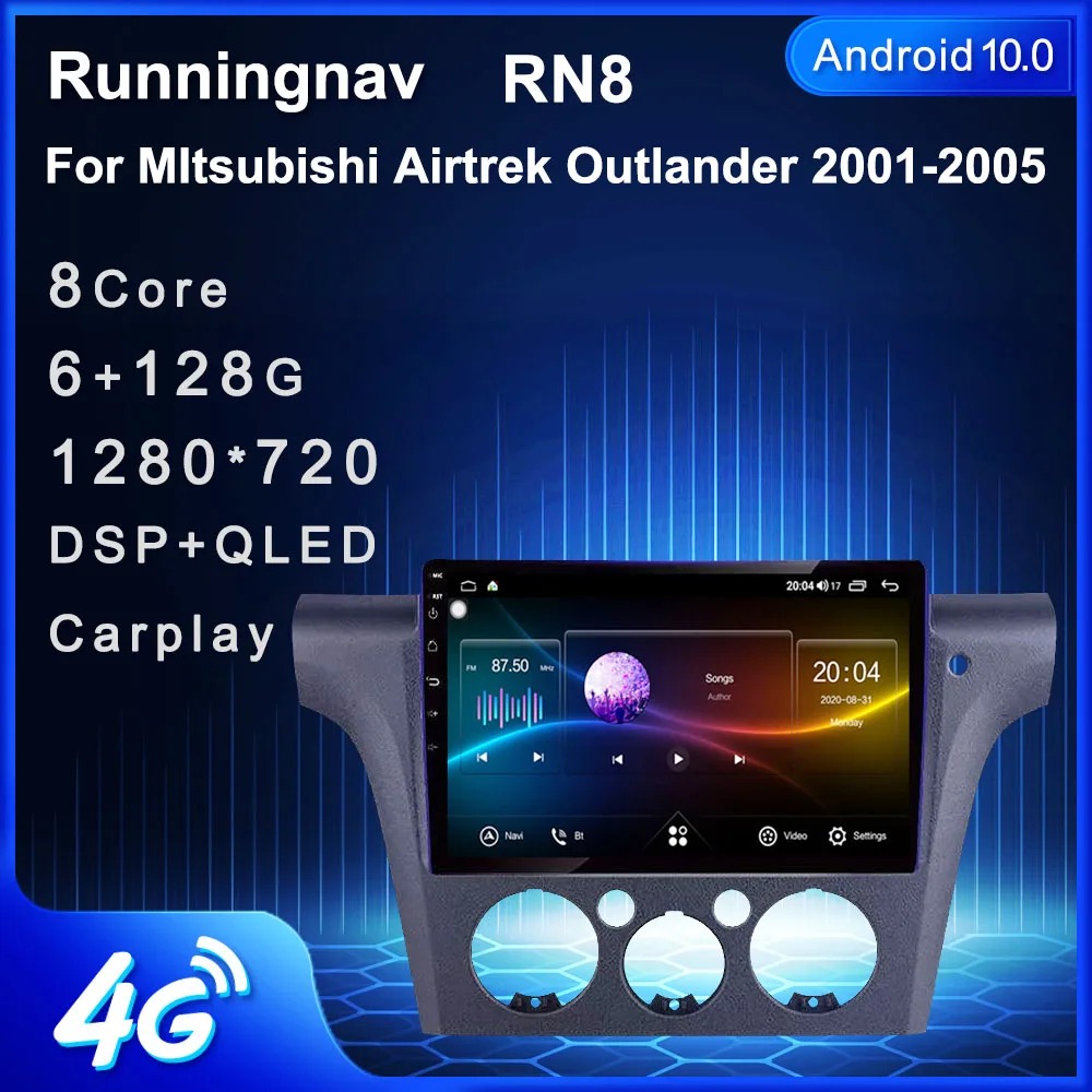 4G LTE Android 10.1 Za Mitsubishi Outlander 1 2002 - 2008 RHD Multimedijski Predvajalnik Avto DVD Predvajalnik Navigacija GPS Radio 2 din