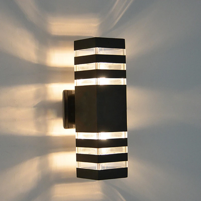 E27 Gor Dol Dual-Head LED Stenska Luč Domov Zunanji Dekor Nepremočljiva Aluminija Stenske Svetilke za Dvorišču Verando, Hodnik, Balkon Luči