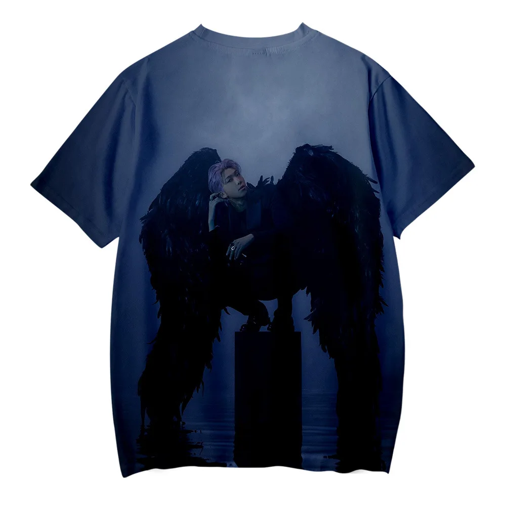 Nove korejske Modne Harajuku Ulične 3D Kpop T Shirt ZEMLJEVID DUŠE Tshirt Ženske Hip Hop K-pop Tshirt 3D Otrok Tee Shirt Femme