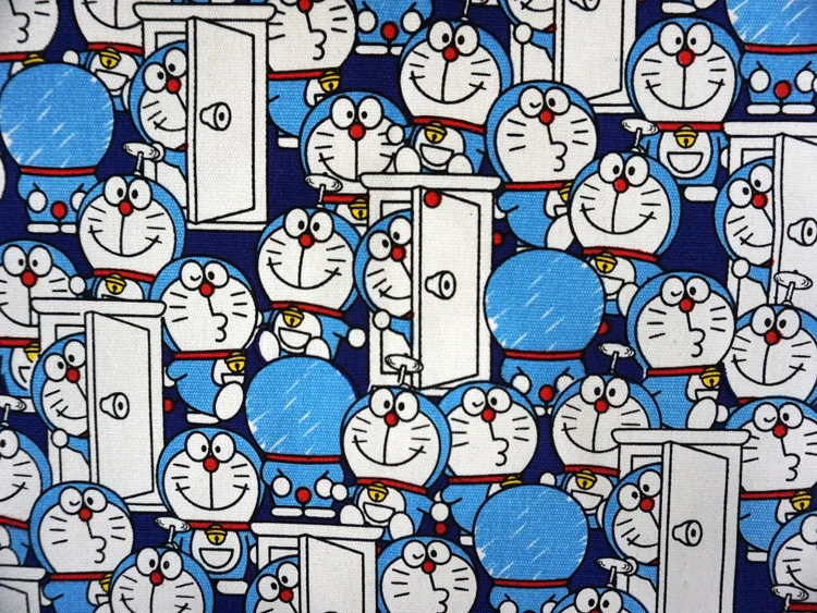 ZENGIA 90*145 cm Japonski Tkanine Doraemon Bombažno platno, Perilo Tkanine za Zavese/Home Tekstilni/Šivalni/Prt/Kavč Pokrov/Denarnice