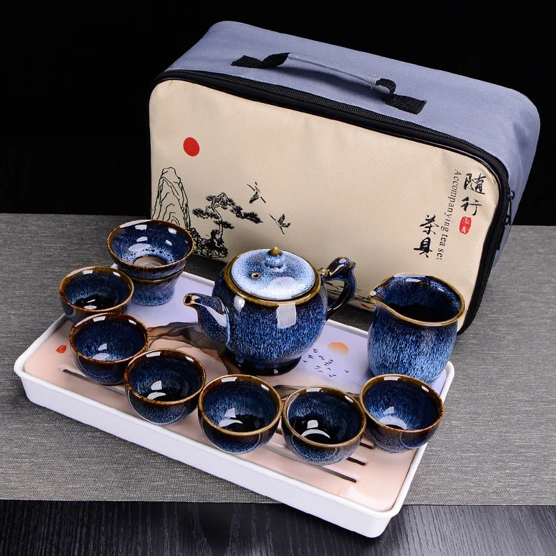 Nož Spremembe Keramični Potovanja Čaj Nastavite Prenosni Avto-vgrajena Spremljajo Paket Čaj Nastavite Poslovno Darilo Edinstveno Oblikovalec Teaware Čajnik