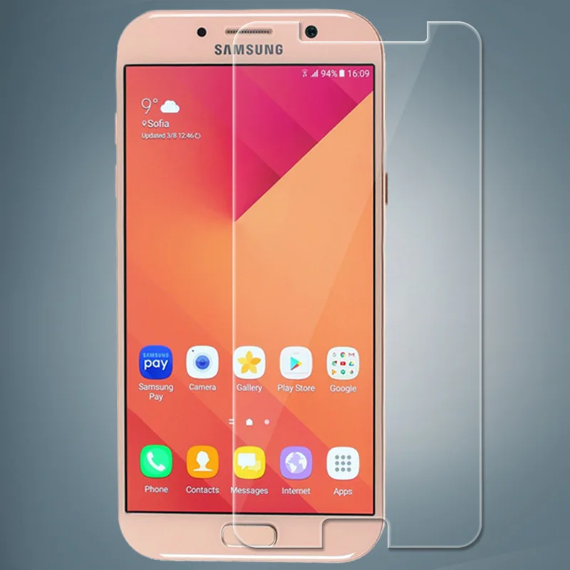 Screen Protector For Samsung Galaxy A7 (2017) A720F A720F/DS A720 Kaljeno Steklo Zaščitno folijo