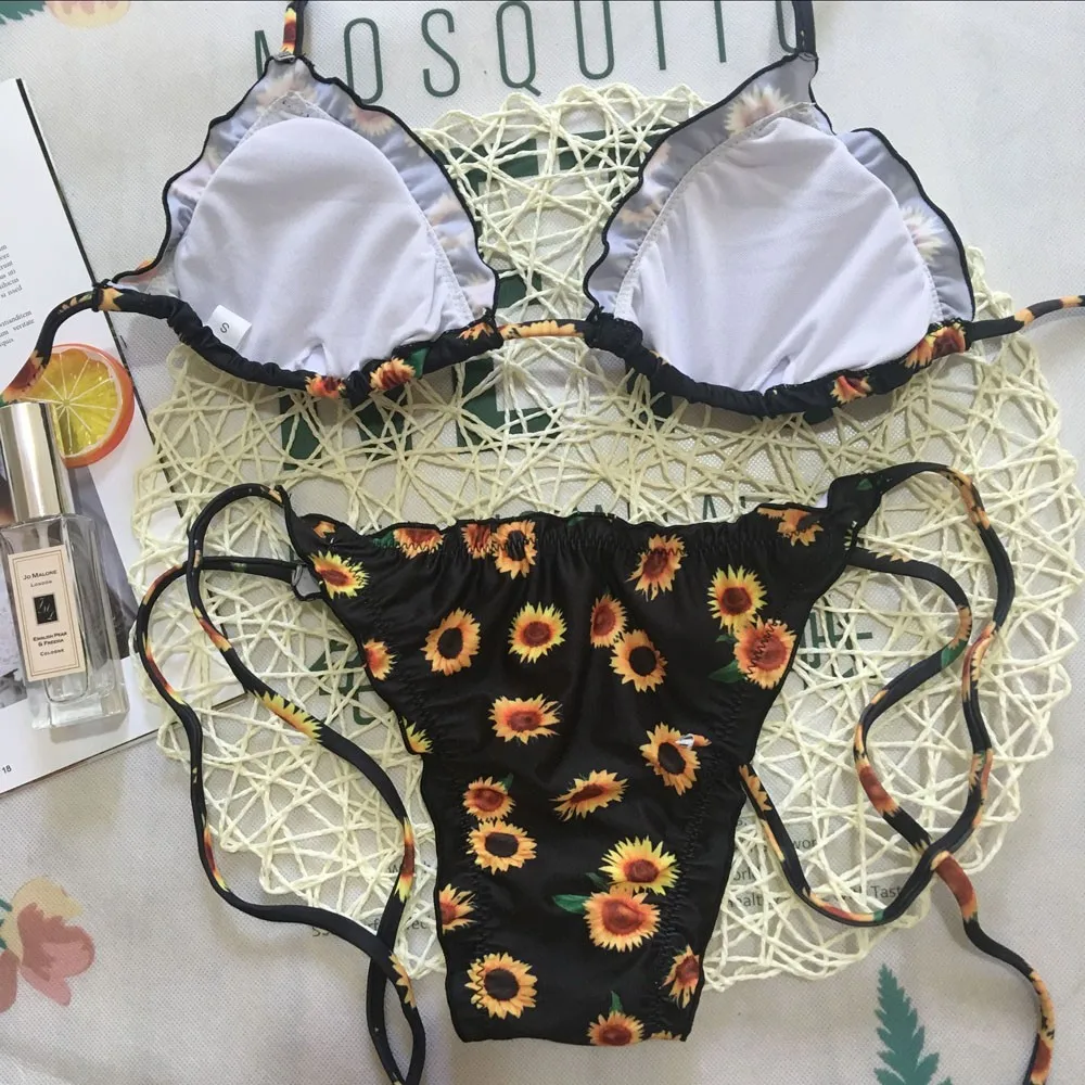 Kopalke ženske kopalke bikini 2020 Seksi Bikini Komplet Ženske Sončnično Tiskanja Tankini Brazilski Kopalke maillot bain de femme