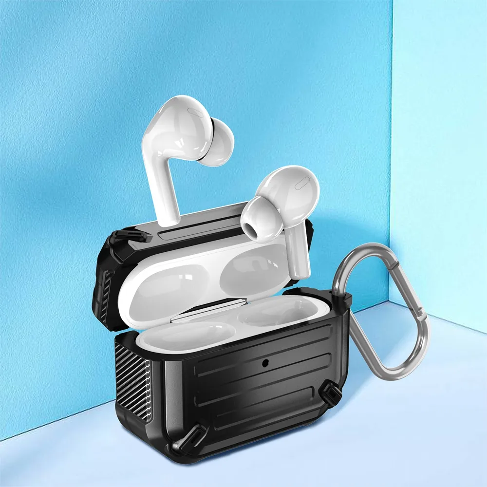 Shockproof Slušalke Primeru za AirPods Pro 1 2 Primera Oklep Mehko TPU PC Celotno Zaščitno Ohišje za Airpod Pro Primeru Kritje Za airpod 2