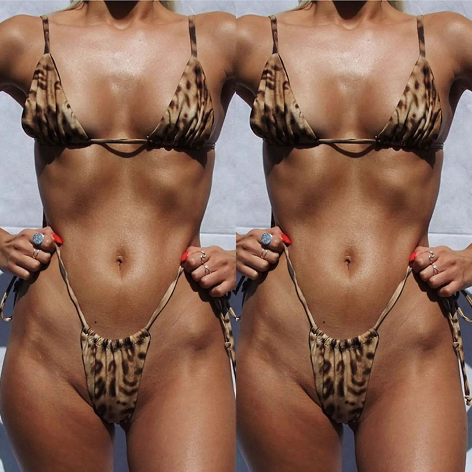 Bikini 2021 Trdna Kopalke Ženske Push Up Kopalke Bikini Komplet Mozaik Biquini Brazilski Poletje Plaža Kopalke Plavati Obrabe