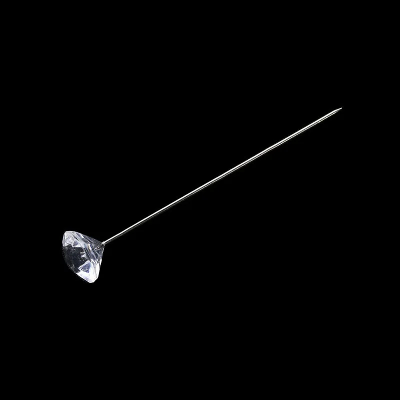 V Škatlah Diamond Pin 6*38 Pregleden Thumbtack Glavo Koncu Poroko Corsage Šivanje Pin Šopek Nastavitev Pin