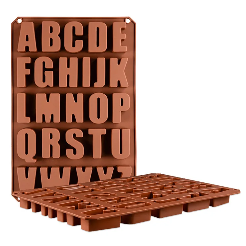26 Abeceda Silikonski Konkretne Modele 3D Kapitala angleške Črke Cementa Mavca Plesni Milo Fondat Torta Čokolada Peko Dekor Orodje