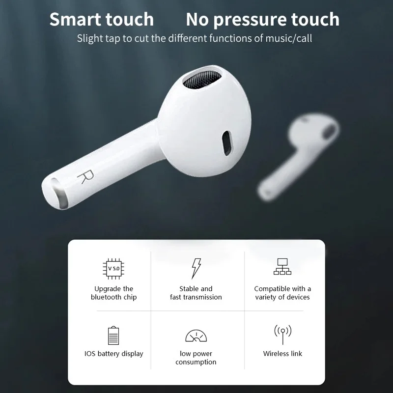 Air Pro 6 Krog Gaming Slušalke Bluetooth 5.0 Brezžične Stereo Slušalke Šport, Glasba Čepkov Z Mic Za IOS, Android, IPhone