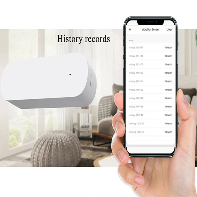 Zigbee Brezžična Pametna Vibracije SmartLife APP Nadzor Inteligentne Odkrivanje Alarm Home Security Sistem Dela S Pametnim Prehodom