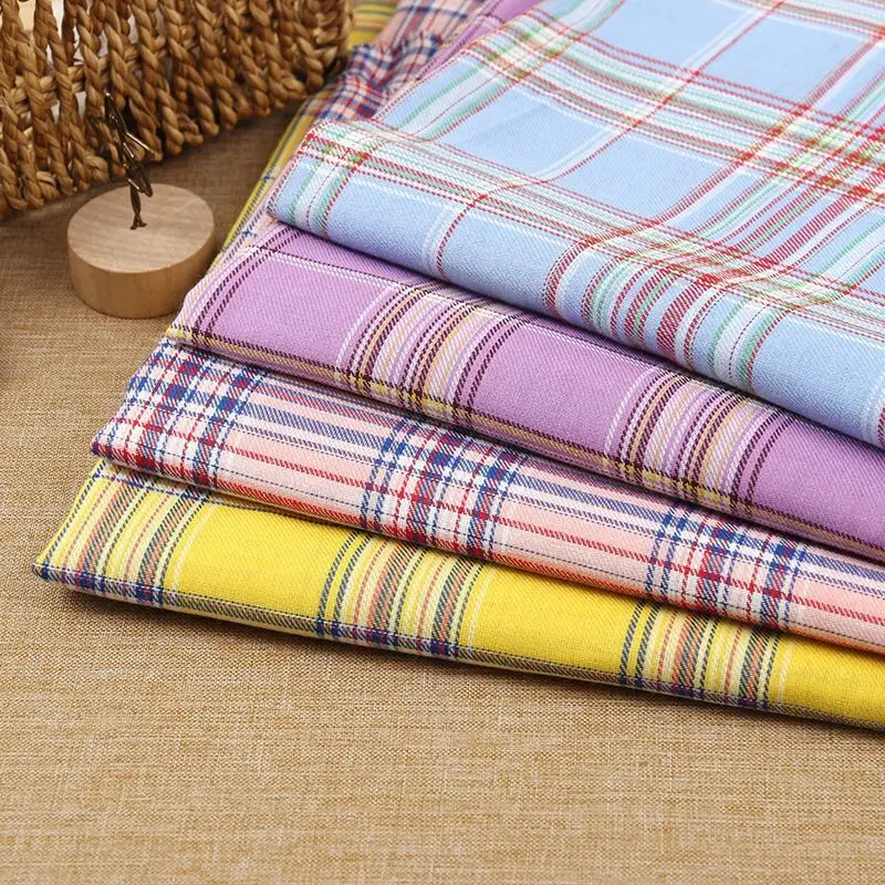 Nove bombažne preje-barvane kariran tkanine za pomlad poletje ženske in otroci nosijo DIY Ročno šivanje Mozaik Mrežo trak tkanine