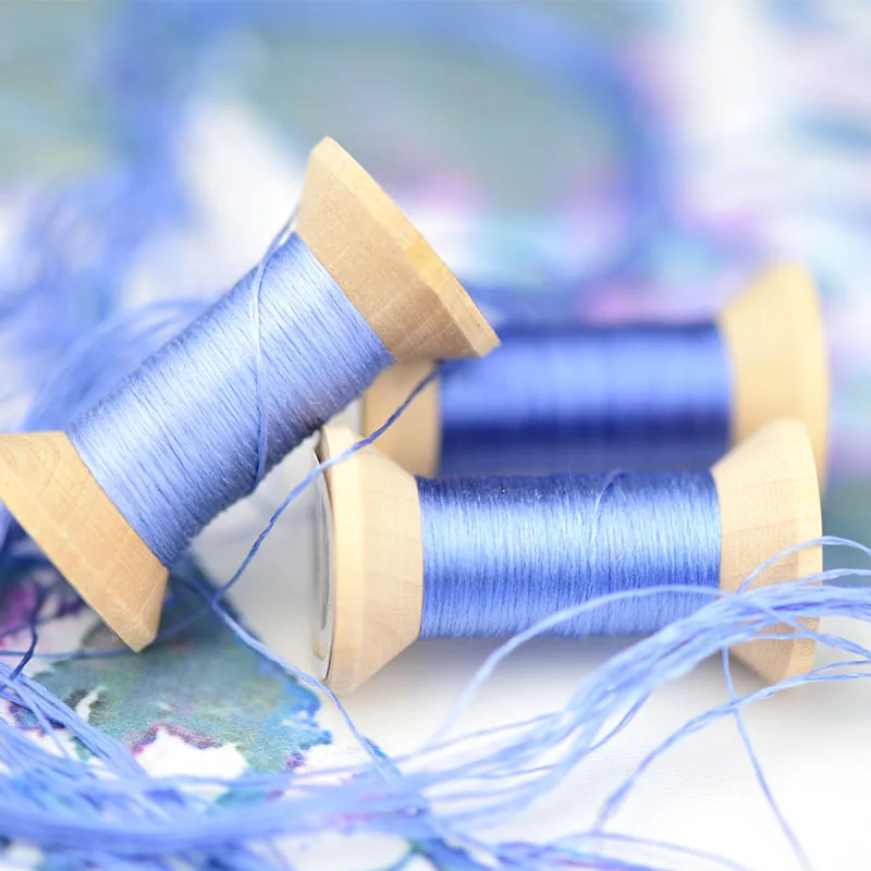 20m Mini Spool/Suzhou vezenje vezenje niti / svileni sukanec / svila vezenje niti / Tiho modra