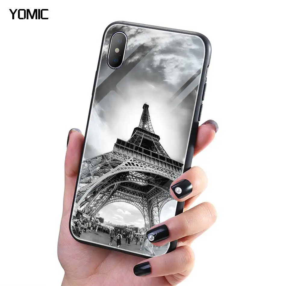 Ljubezen Pariz, Eifflov Stolp, Francija, Kaljeno Steklo Ohišje za iPhone Mini 12 11 Pro XR X 7 8 XS MAX 6 6S Plus SE 2020 Telefon Kritje Coque